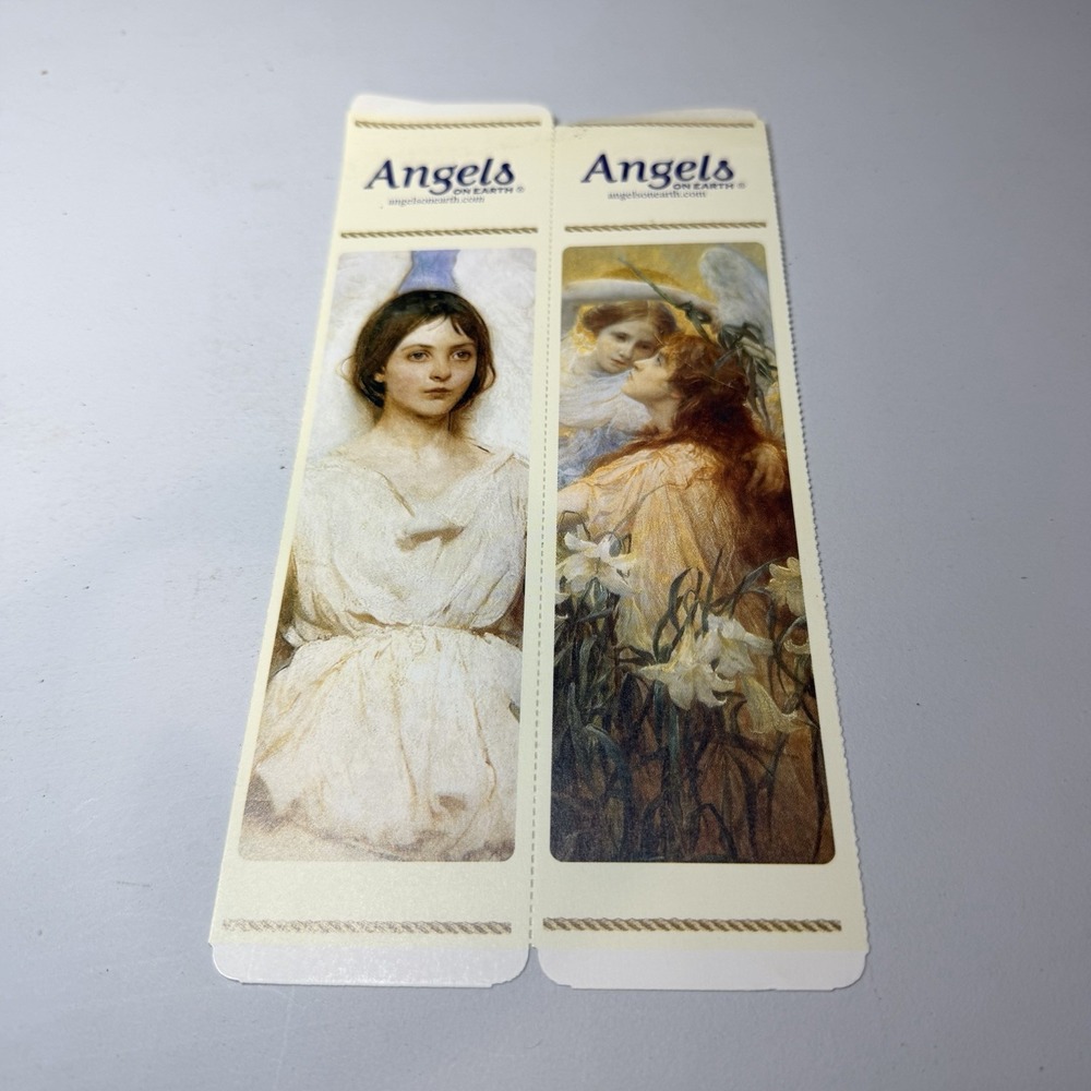 Prayer Bookmark: Angels on Earth Christianity Catholicism Angel Ephemera Vintage